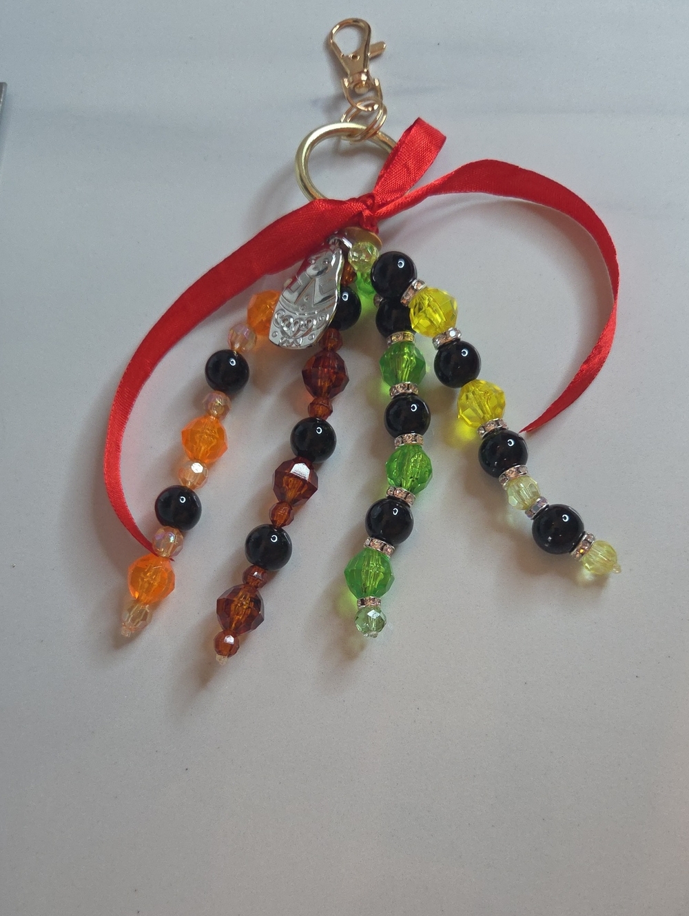 Multicolor Beaded Bag Charm